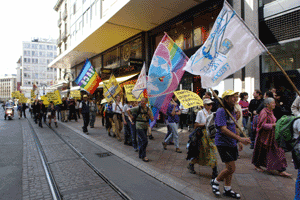 The start of the Geneva-Brussels march