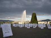 Exhibition of photographs of Liquidators during the Grand Vigil in Geneva 2009