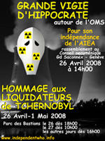 Poster for the  2008 Commemoration in Geneva of the Chernobyl disaster