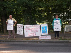 Vigil outside WHO on 28th April 2007
