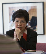 Mme Chan lors de la rencontre avec IndependentWHO, le 4 mai 2011