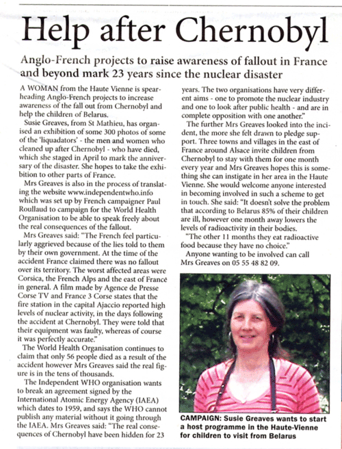 Lexposition des protraits des liquidateurs à Saint Mathieu (Haute Vienne-France) du 26 avril au 1� mai 2009