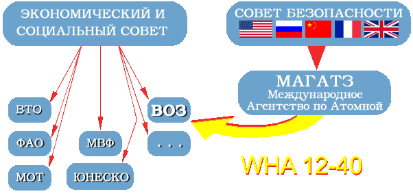 Схема частичной организации Объединенных Наций