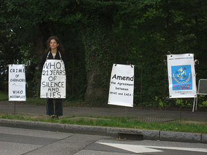 Pascale Bartélémi vor der WHO vom 13. - 16. August 2007