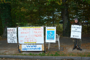 Jacques Bonnet delante de la OMS del 22 al 26 octubre de 2007