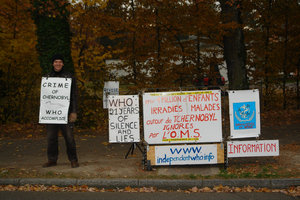 Jérome Ciernak delante de la OMS del 5 al 7 noviembre de 2007