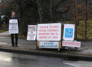 Marc Ulmann delante de la OMS el 18 enero de 2008