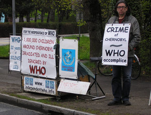 Bruno Boussagol delante de la OMS del 21 al 25 abril de 2008