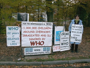 Françoise Bouvier vor der WHO vom 3. - 7. November 2008