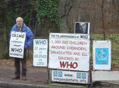 Jean Marie Frontini in front of WHO from 29th December 2008 to 2nd 2009