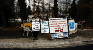 Yann Forget in front of WHO from 14th to 16th January 2009