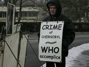 Jean François Hamon in front of WHO from 12th to 13th January 2009