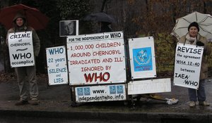 Éric Bonnaire and Jeannine Naudinet in front of WHO from 2nd to 6thFebruary 2009