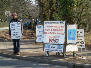Philippe Morier-Genoud in front of WHO from 16th to 20th February 2009