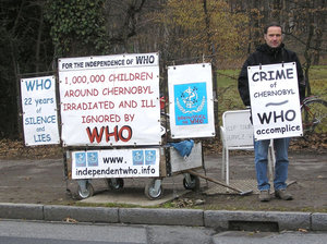 Christophe Elain in front of WHO from 9th to 13th March 2009