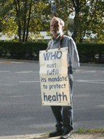 Dominique Maddaléna delante de la OMS del 20 al 24 julio 2009