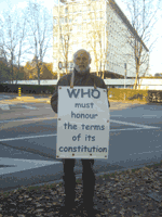 Jean Marie Frontini devant lOMS du 9 au 13 novembre 2009