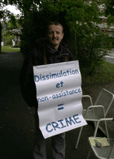 Mathias Grossiord in front of WHO from 16th to 17th June 2010