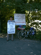 Jean-Yves Peillard delante de la OMS del 22 al 23 julio 2010