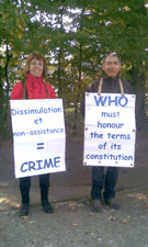 Catherine Bibard und Patrick Dubezak vor der WHO vom 4. - 7. Oktober 2010