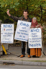 Christophe und Lamamo vor der WHO vom 11. - 15. Oktober 2010