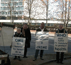 Maryus Simonnet, Élisa Gidde, Denny Simonnet und Dominique Maddaléna vor der WHO vom 25. - 29. Oktober 2010