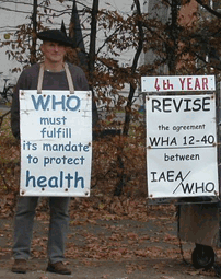 Jean Yves Peillard in front of WHO, 2nd November 2010