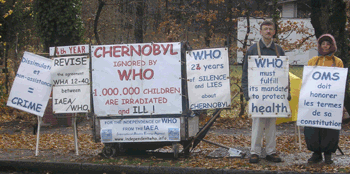 Lamamo and Philippe Cointe in front of WHO, 12th November 2010