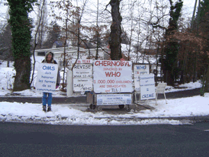 Sylvie Baldens in front of WHO from 29th to 30th November 2010