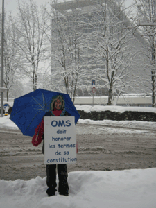 Sylvie Baldens delante de la OMS del 1 al 3 diciembre 2010