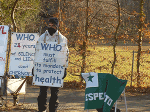 Xavier Sarbach delante de la OMS del 14 al 17 diciembre 2010