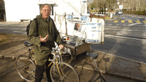 Francis Meuley in front of WHO from 10th to 14th January 2011