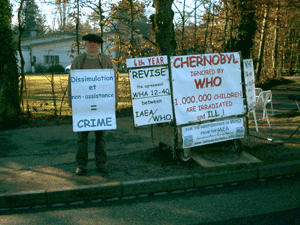 Jean-Yves Peillard in front of WHO, 20th January 2011