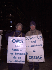 Diane Ciurlia and François Rittmeyer in front of WHO, 21st January 2011