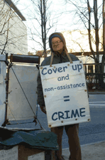 Éric Peytremann in front of WHO, 24th January 2011