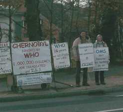 Jean Yves Peillard and Isabelle Notalle in front of WHO, 26th January 2011