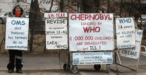 Sylvie Baldens in front of WHO, 31st January 2011