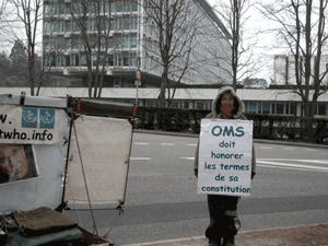 Sylvie Baldens devant lOMS du 1er au 4 février 2011
