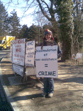 Sophie Giraud devant lOMS du 7 au 8 février 2011