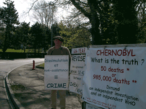 Jean-Yves Peillard in front of WHO, 4th April 2011