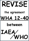Révision de laccord WHA 12-40 entre lOMS et lAIEA